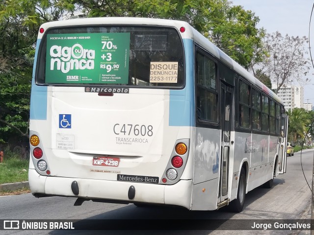 Viação Redentor C47608 na cidade de Rio de Janeiro, Rio de Janeiro, Brasil, por Jorge Gonçalves. ID da foto: 8344568.