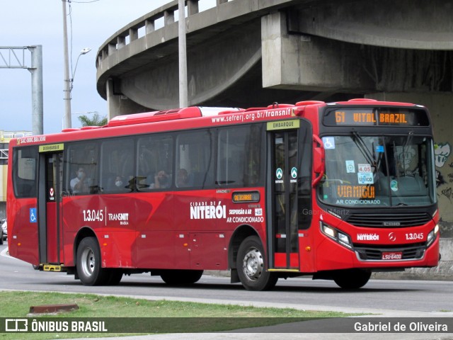 Auto Ônibus Brasília 1.3.045 na cidade de Niterói, Rio de Janeiro, Brasil, por Gabriel de Oliveira. Número da foto: #8349535.