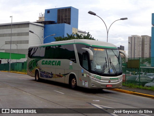 Viação Garcia 7356 na cidade de São Paulo, São Paulo, Brasil, por José Geyvson da Silva. Número da foto: #8349741.