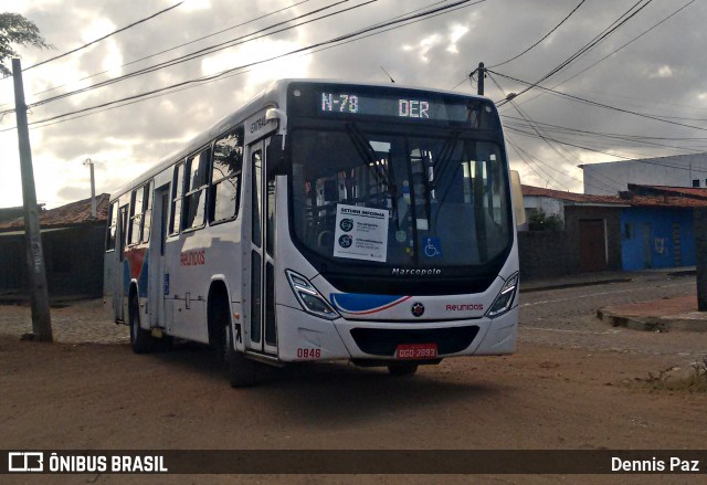 Reunidas Transportes Urbanos 0846 na cidade de Natal, Rio Grande do Norte, Brasil, por Dennis Paz. Número da foto: #8348536.