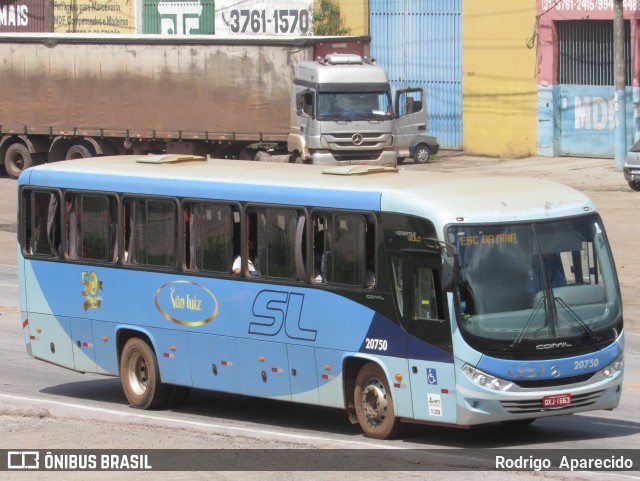 Viação São Luiz 20750 na cidade de Conselheiro Lafaiete, Minas Gerais, Brasil, por Rodrigo  Aparecido. Número da foto: #8349418.