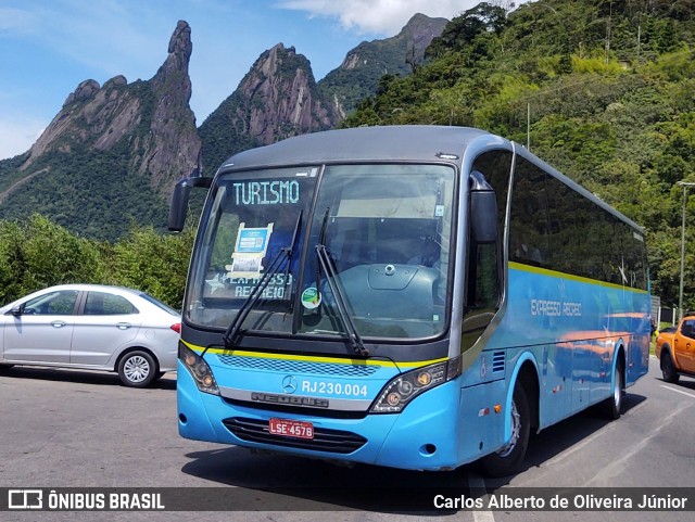 Expresso Recreio Rj 230.004 na cidade de Teresópolis, Rio de Janeiro, Brasil, por Carlos Alberto de Oliveira Júnior. ID da foto: 8348933.