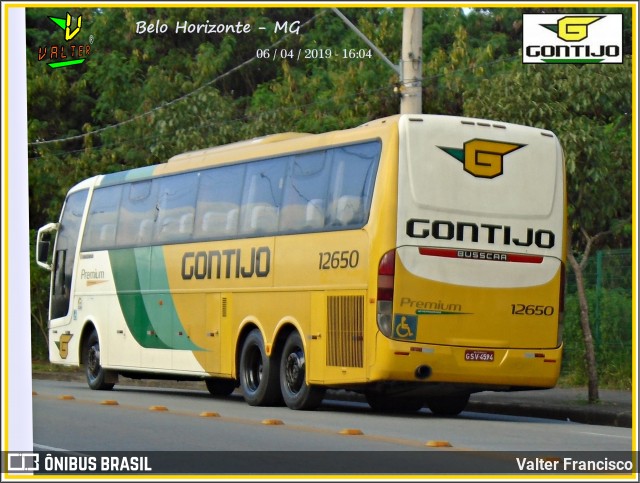 Empresa Gontijo de Transportes 12650 na cidade de Belo Horizonte, Minas Gerais, Brasil, por Valter Francisco. ID da foto: 8352096.