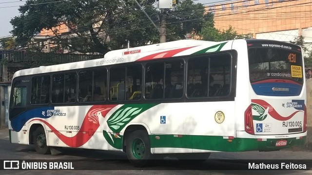 Expresso São Francisco RJ 130.005 na cidade de Nova Iguaçu, Rio de Janeiro, Brasil, por Matheus Feitosa . ID da foto: 8353956.