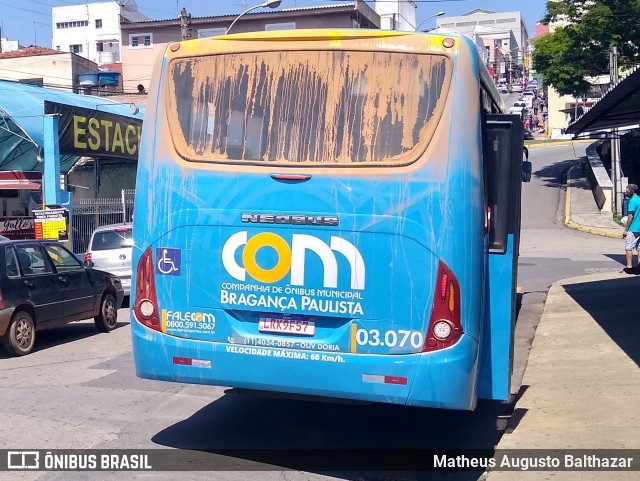 JTP Transportes - COM Bragança Paulista 03.070 na cidade de Bragança Paulista, São Paulo, Brasil, por Matheus Augusto Balthazar. Número da foto: #8353487.