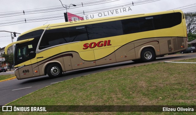 SOGIL - Sociedade de Ônibus Gigante Ltda. 490 na cidade de Gravataí, Rio Grande do Sul, Brasil, por Elizeu Oliveira. Número da foto: #8354680.