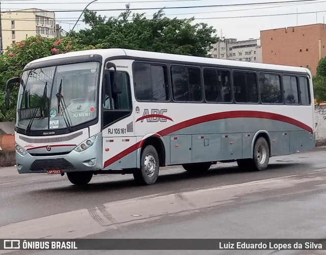 Auto Viação ABC RJ 105.161 na cidade de Niterói, Rio de Janeiro, Brasil, por Luiz Eduardo Lopes da Silva. ID da foto: 8354076.