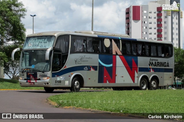 Expresso Maringá 5108 na cidade de Cascavel, Paraná, Brasil, por Carlos Kircheim. ID da foto: 8415945.