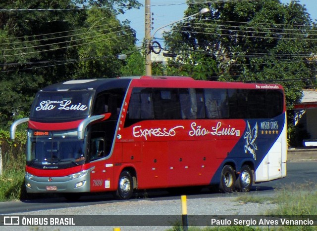 Expresso São Luiz 7880 na cidade de Cuiabá, Mato Grosso, Brasil, por Paulo Sergio Alves Venancio. ID da foto: 8415964.