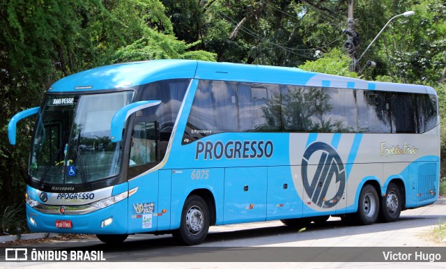 Auto Viação Progresso 6075 na cidade de Recife, Pernambuco, Brasil, por Victor Hugo. ID da foto: 8415914.