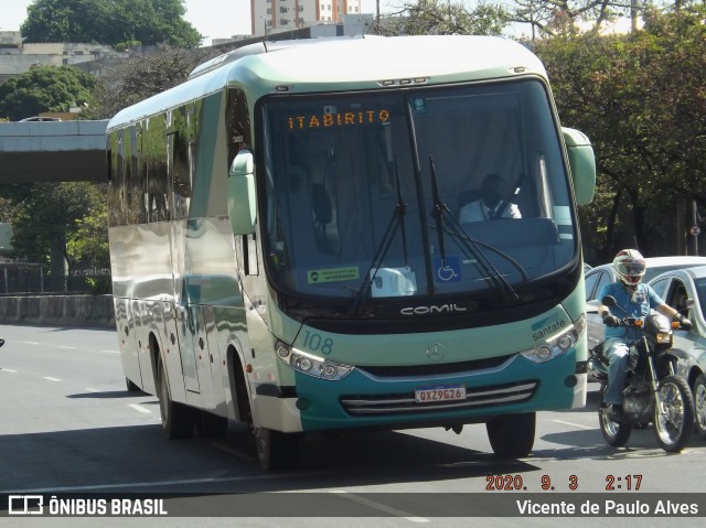 Santa Fé Transportes 108 na cidade de Belo Horizonte, Minas Gerais, Brasil, por Vicente de Paulo Alves. ID da foto: 8442608.