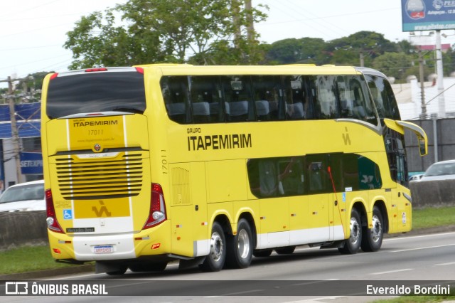 Viação Itapemirim 17011 na cidade de Caçapava, São Paulo, Brasil, por Everaldo Bordini. ID da foto: 8440981.