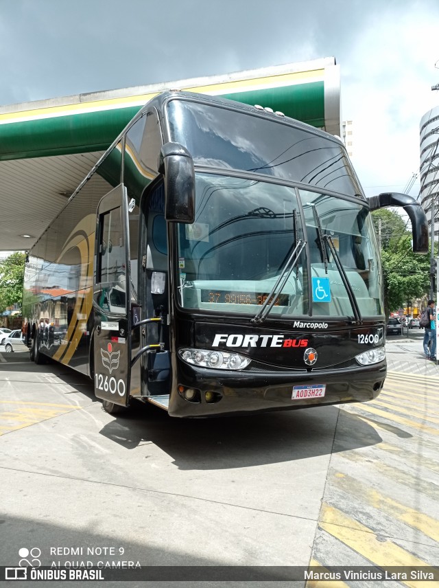 ForteBus Turismo 12600 na cidade de Divinópolis, Minas Gerais, Brasil, por Marcus Vinicius Lara Silva. ID da foto: 8442976.