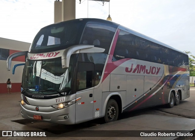 Viação Jam Joy 7711 na cidade de Imperatriz, Maranhão, Brasil, por Claudio Roberto Claudio. ID da foto: 8444428.