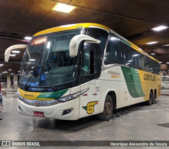 Empresa Gontijo de Transportes 19445 na cidade de Belo Horizonte, Minas Gerais, Brasil, por Henrique Alexandre de Souza. ID da foto: 8443315.