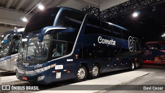 Viação Cometa 17308 na cidade de Santos, São Paulo, Brasil, por Davi Cesar. Número da foto: #8443982.