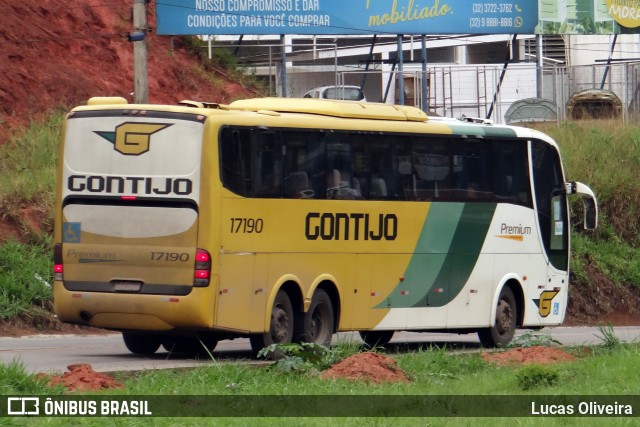 Empresa Gontijo de Transportes 17190 na cidade de Muriaé, Minas Gerais, Brasil, por Lucas Oliveira. ID da foto: 8444301.