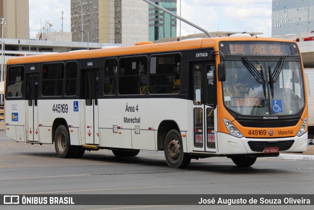 Auto Viação Marechal Brasília 445169 na cidade de Brasília, Distrito Federal, Brasil, por José Augusto de Souza Oliveira. ID da foto: 8444638.