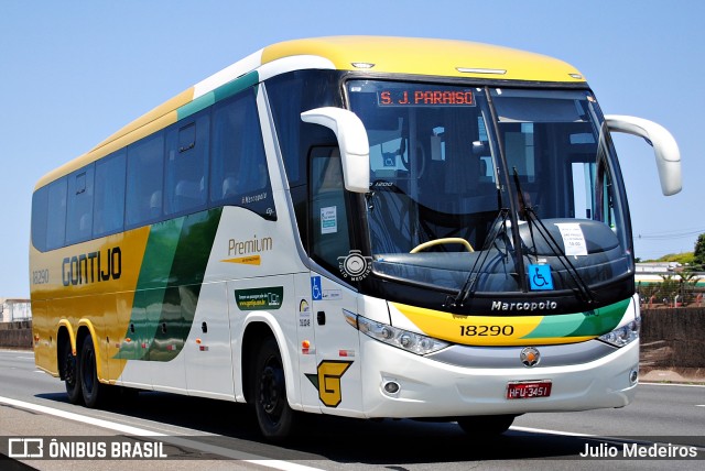 Empresa Gontijo de Transportes 18290 na cidade de Campinas, São Paulo, Brasil, por Julio Medeiros. ID da foto: 8447681.