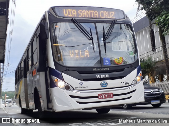 Viação Sul Fluminense 1194 na cidade de Volta Redonda, Rio de Janeiro, Brasil, por Matheus Martins da Silva. Número da foto: #8451567.