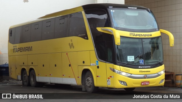 Viação Itapemirim 17005 na cidade de Governador Valadares, Minas Gerais, Brasil, por Jonatas Costa da Mata. Número da foto: #8449219.
