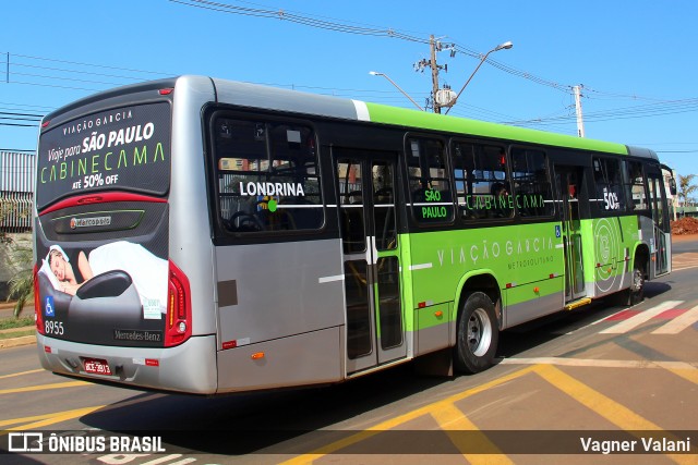 Viação Garcia 8955 na cidade de Londrina, Paraná, Brasil, por Vagner Valani. Número da foto: #8451185.