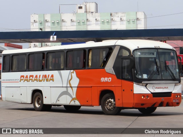 Viação Paraúna 980 na cidade de Goiânia, Goiás, Brasil, por Cleiton Rodrigues. ID da foto: 8449210.