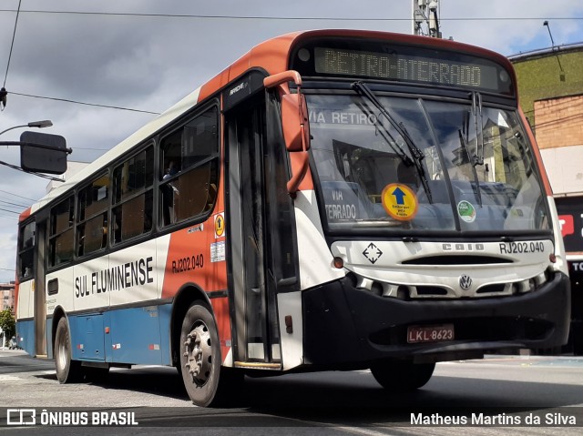 Viação Sul Fluminense RJ 202.040 na cidade de Volta Redonda, Rio de Janeiro, Brasil, por Matheus Martins da Silva. Número da foto: #8451518.