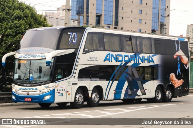 Empresa de Transportes Andorinha 7404 na cidade de São Paulo, São Paulo, Brasil, por José Geyvson da Silva. Número da foto: #8450351.