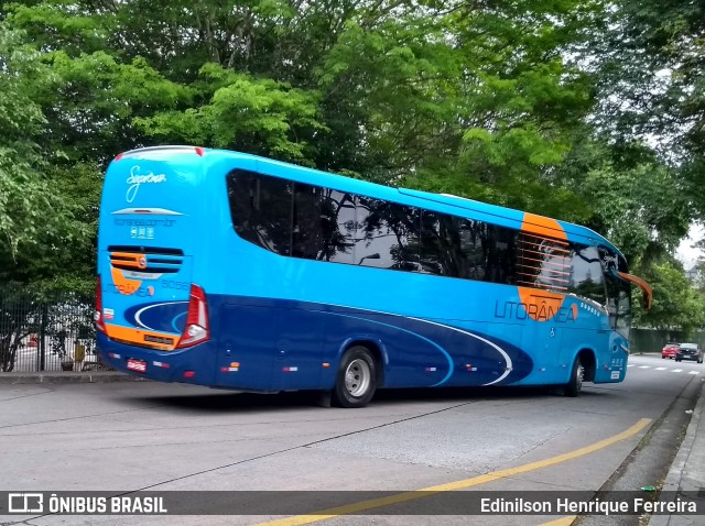 Litorânea Transportes Coletivos 5056 na cidade de São Paulo, São Paulo, Brasil, por Edinilson Henrique Ferreira. ID da foto: 8453638.