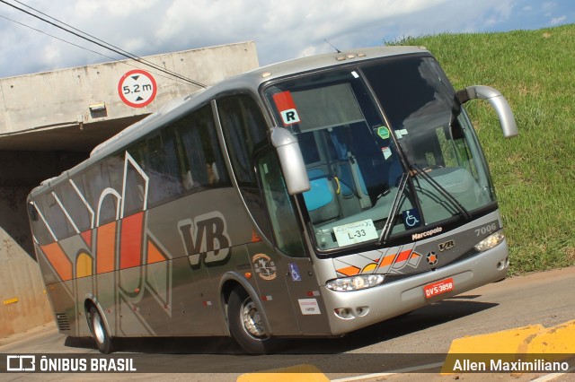 VB Transportes e Turismo 7006 na cidade de Jaguariúna, São Paulo, Brasil, por Allen Maximiliano. ID da foto: 8454197.