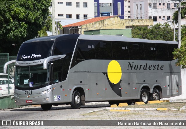 Viação Nordeste 2101 na cidade de Fortaleza, Ceará, Brasil, por Ramon Barbosa do Nascimento. ID da foto: 8453293.