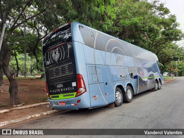 Viação Garcia 8005 na cidade de São Paulo, São Paulo, Brasil, por Vanderci Valentim. ID da foto: 8452778.