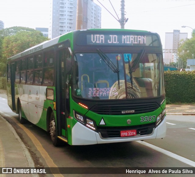 VB Transportes e Turismo 3387 na cidade de Campinas, São Paulo, Brasil, por Henrique Alves de Paula Silva. ID da foto: 8455292.