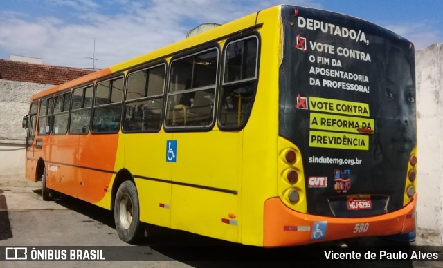 Expresso Unir 580 na cidade de Pedro Leopoldo, Minas Gerais, Brasil, por Vicente de Paulo Alves. ID da foto: 8458323.