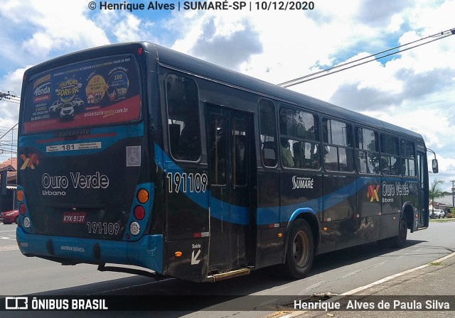 Auto Viação Ouro Verde 191109 na cidade de Sumaré, São Paulo, Brasil, por Henrique Alves de Paula Silva. Número da foto: #8459308.