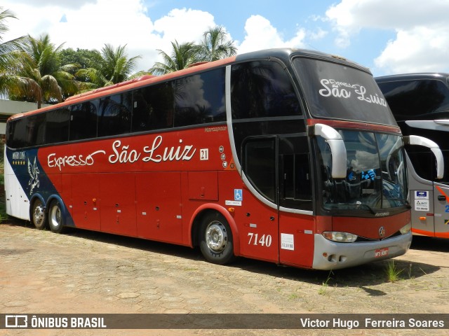 Expresso São Luiz 7140 na cidade de Goiânia, Goiás, Brasil, por Victor Hugo  Ferreira Soares. Número da foto: #8460313.