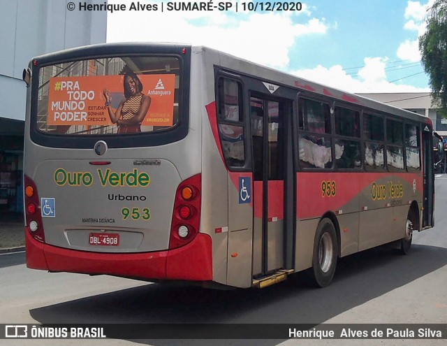 Auto Viação Ouro Verde 953 na cidade de Sumaré, São Paulo, Brasil, por Henrique Alves de Paula Silva. Número da foto: #8459309.