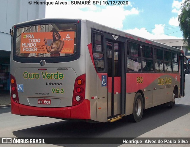 Auto Viação Ouro Verde 953 na cidade de Sumaré, São Paulo, Brasil, por Henrique Alves de Paula Silva. ID da foto: 8459309.