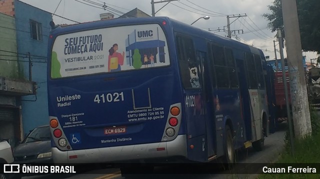 Radial Transporte Coletivo 41.021 na cidade de Itaquaquecetuba, São Paulo, Brasil, por Cauan Ferreira. ID da foto: 8461104.