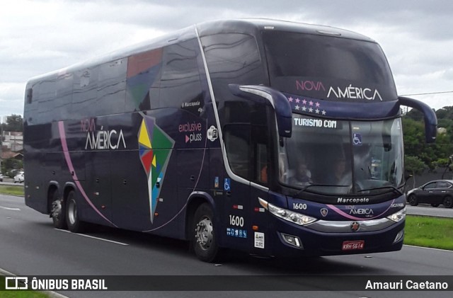 Nova América Turismo 1600 na cidade de Curitiba, Paraná, Brasil, por Amauri Caetano. ID da foto: 8458654.