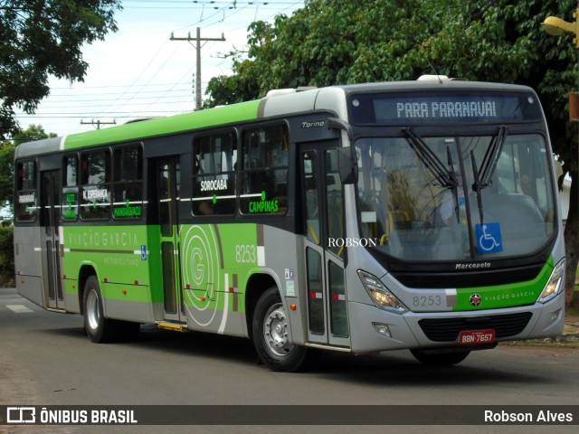 Viação Garcia 8253 na cidade de Paranavaí, Paraná, Brasil, por Robson Alves. ID da foto: 8463063.