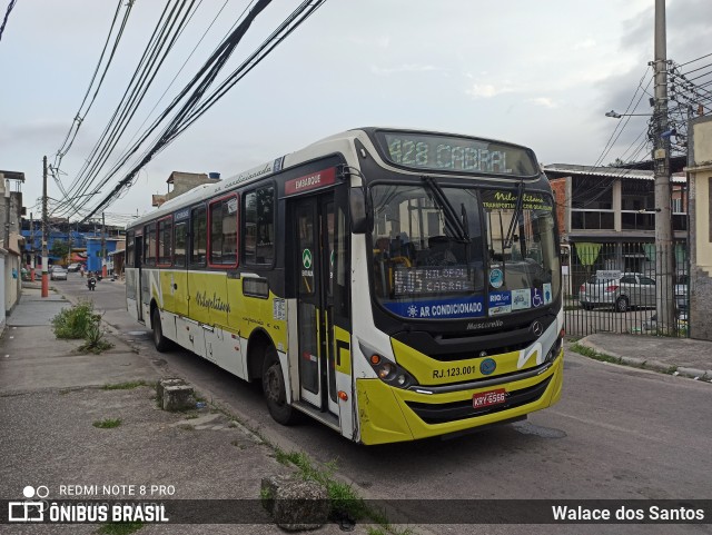 Viação Nilopolitana RJ 123.001 na cidade de Nilópolis, Rio de Janeiro, Brasil, por Walace dos Santos. Número da foto: #8462548.