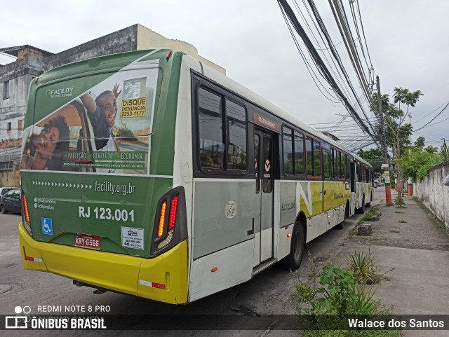 Viação Nilopolitana RJ 123.001 na cidade de Nilópolis, Rio de Janeiro, Brasil, por Walace dos Santos. Número da foto: #8462514.