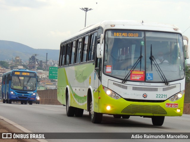 Rio Negro Fretamento e Turismo 22211 na cidade de Belo Horizonte, Minas Gerais, Brasil, por Adão Raimundo Marcelino. Número da foto: #8464380.