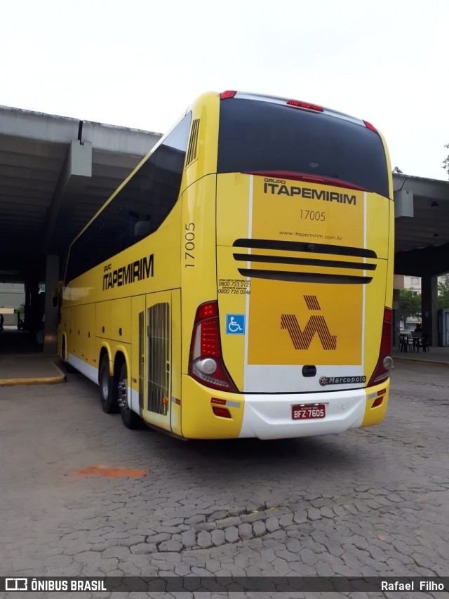 Viação Itapemirim 17005 na cidade de Volta Redonda, Rio de Janeiro, Brasil, por Rafael  Filho. Número da foto: #8466808.