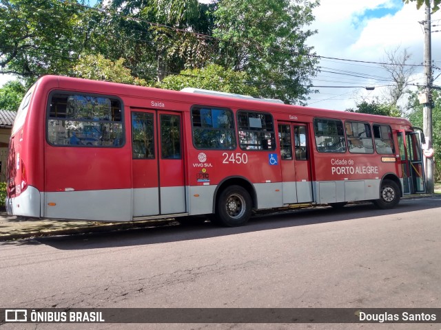 Restinga Transportes Coletivos 2450 na cidade de Porto Alegre, Rio Grande do Sul, Brasil, por Douglas Santos. Número da foto: #8466000.