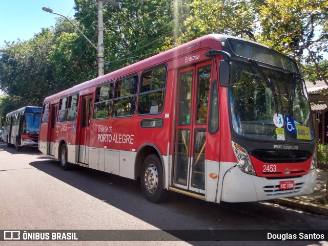 Restinga Transportes Coletivos 2453 na cidade de Porto Alegre, Rio Grande do Sul, Brasil, por Douglas Santos. ID da foto: 8465999.