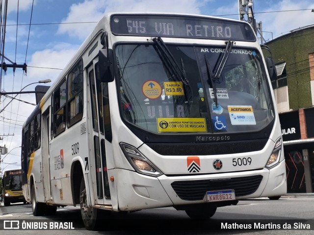 Viação Cidade do Aço 5009 na cidade de Volta Redonda, Rio de Janeiro, Brasil, por Matheus Martins da Silva. Número da foto: #8469683.