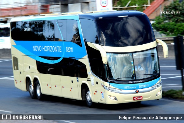 Viação Novo Horizonte 520111 na cidade de Salvador, Bahia, Brasil, por Felipe Pessoa de Albuquerque. Número da foto: #8467430.